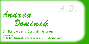 andrea dominik business card